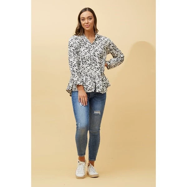 LILIANA ANIMAL PRINT TIERED TOP - Image 8