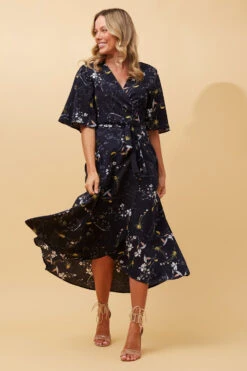 AVALON FLORAL WRAP DRESS