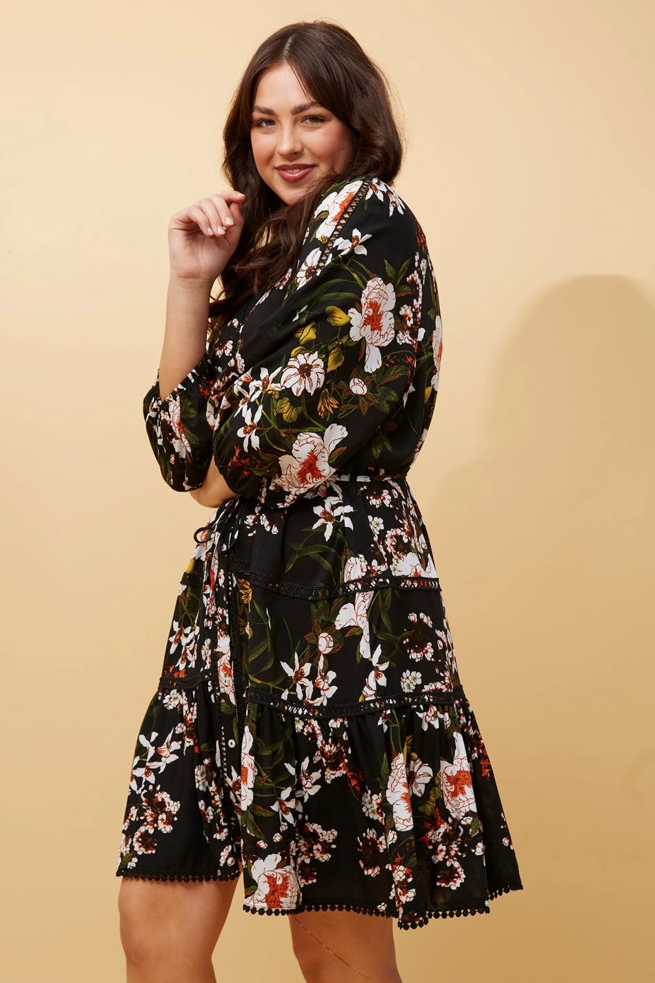 JEANIE FLORAL BOHO SHORT DRESS - Image 6