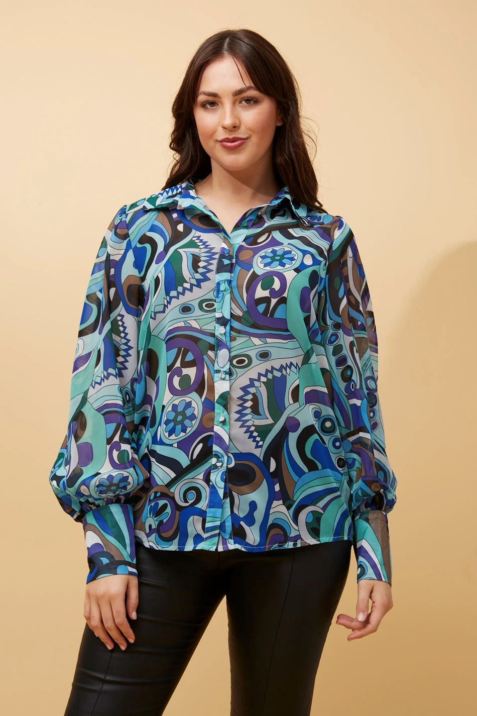 BELLE LONG BALLOON SLEEVE SHIRT - Image 3