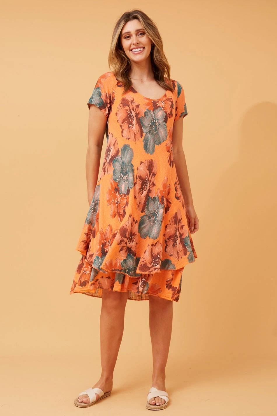 ELECTRA DOUBLE LAYER FLORAL DRESS - Image 8