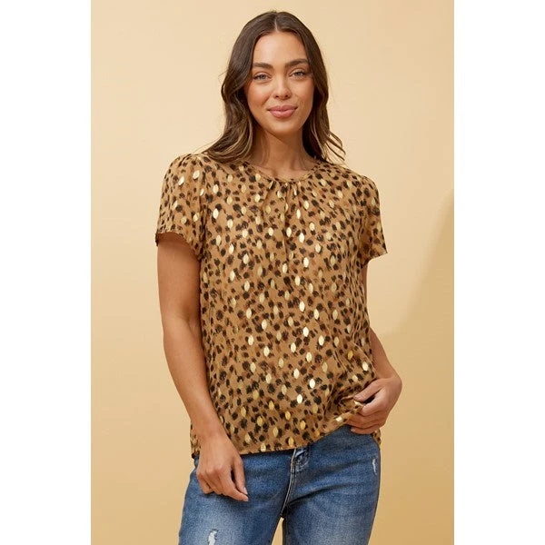VITTIE ANIMAL FOIL PRINT TOP - Image 8
