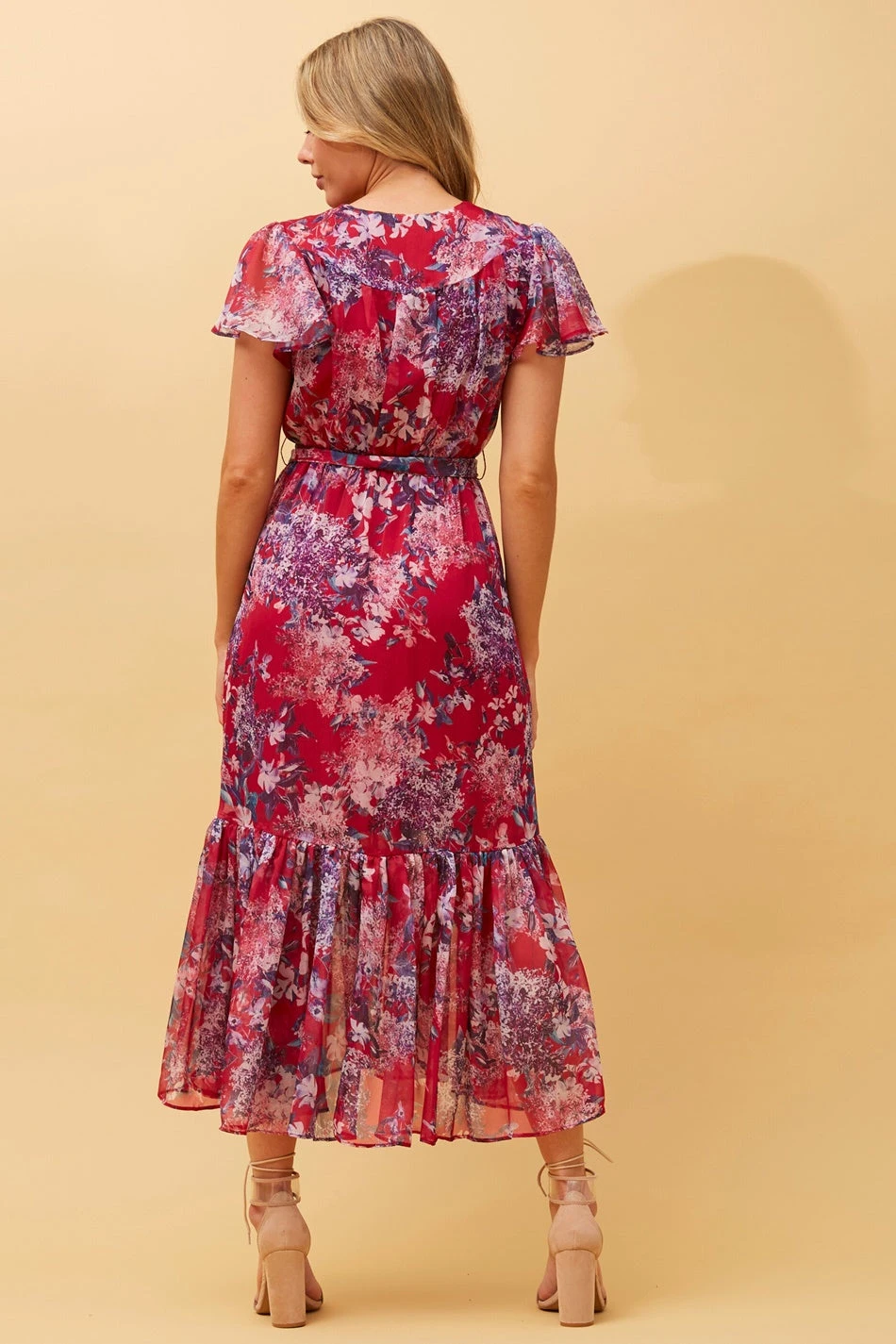 DAWN FLORAL TIERED MIDI DRESS - Image 8