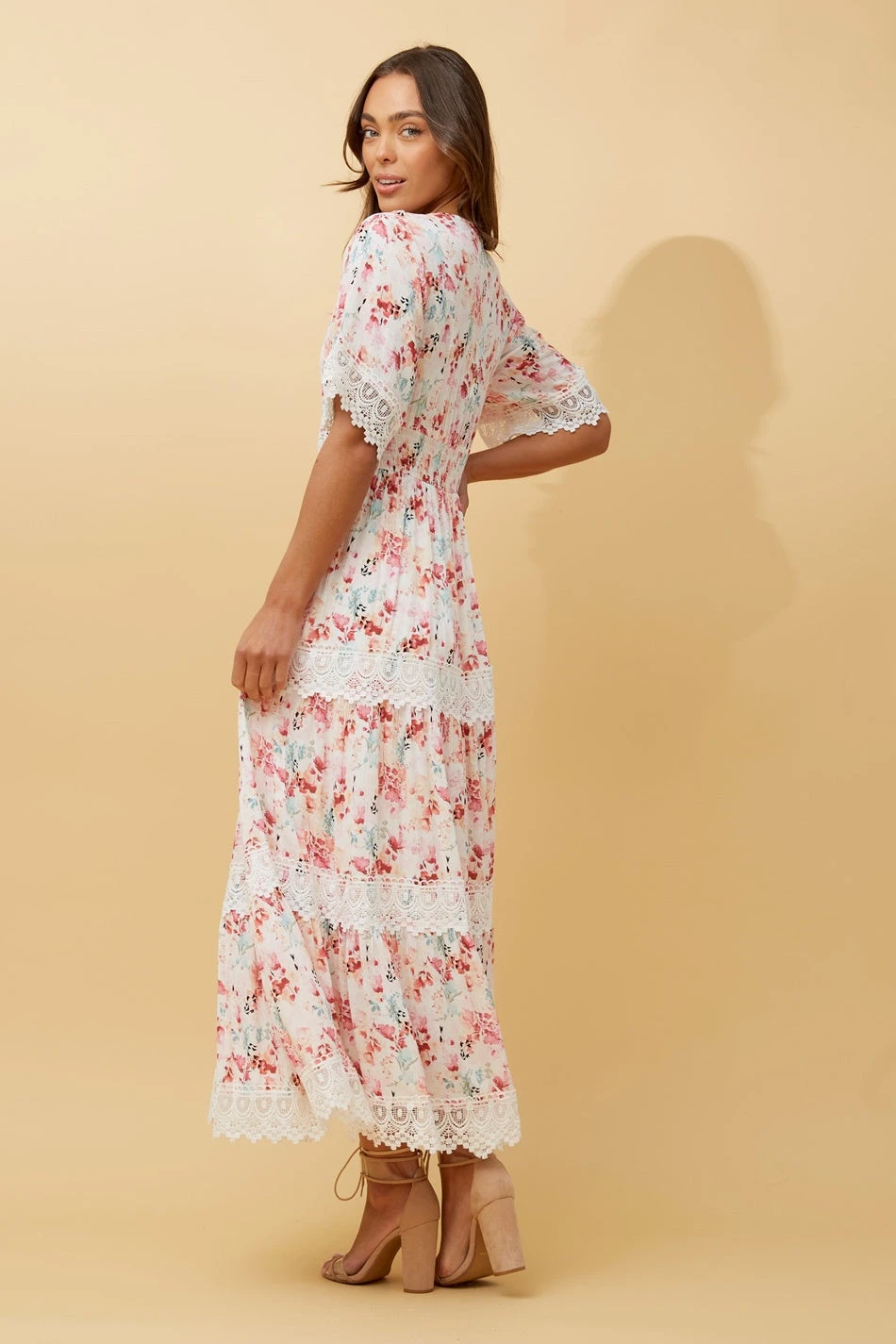 BYRON LACE TRIM FLORAL MAXI DRESS - Image 6
