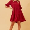 TIERED BABYDOLL DRESS
