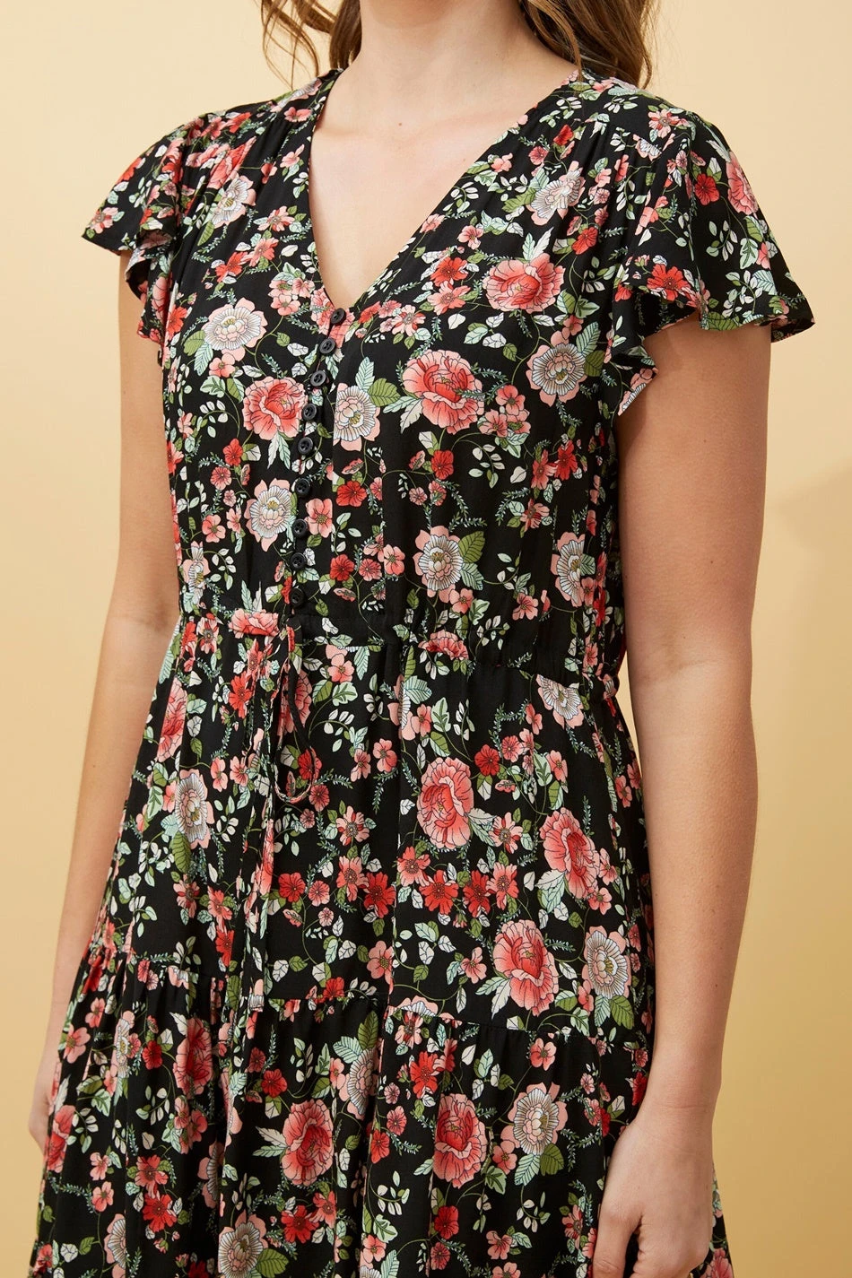 CHLOE FLORAL SHORT DRESS - Image 2