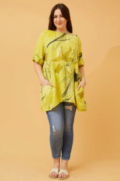 CIA FLORAL LINEN TOP