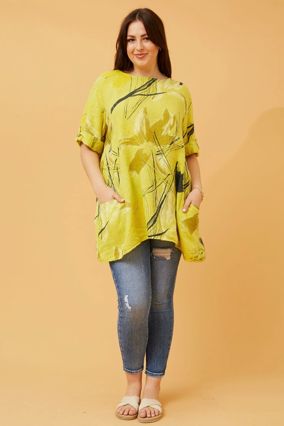 CIA FLORAL LINEN TOP - Image 4