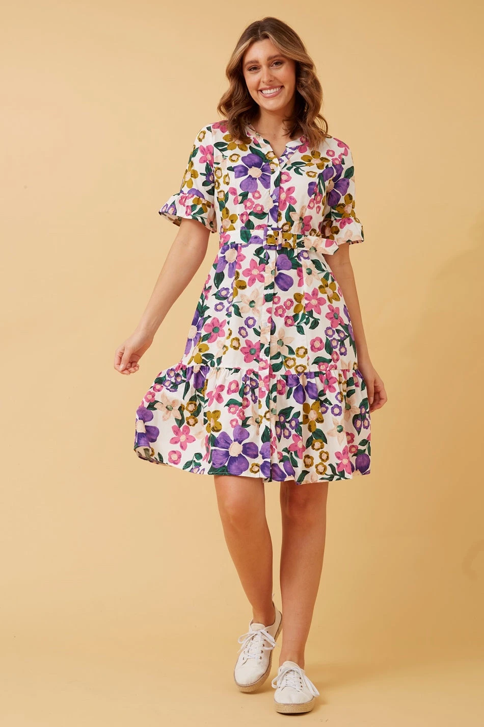 AVITA FLORAL BELTED DRESS - Image 2