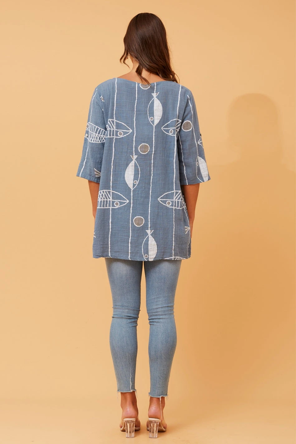 VALERIA FISH PRINT TOP - Image 7