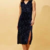 MIETTA SEQUIN MIDI DRESS