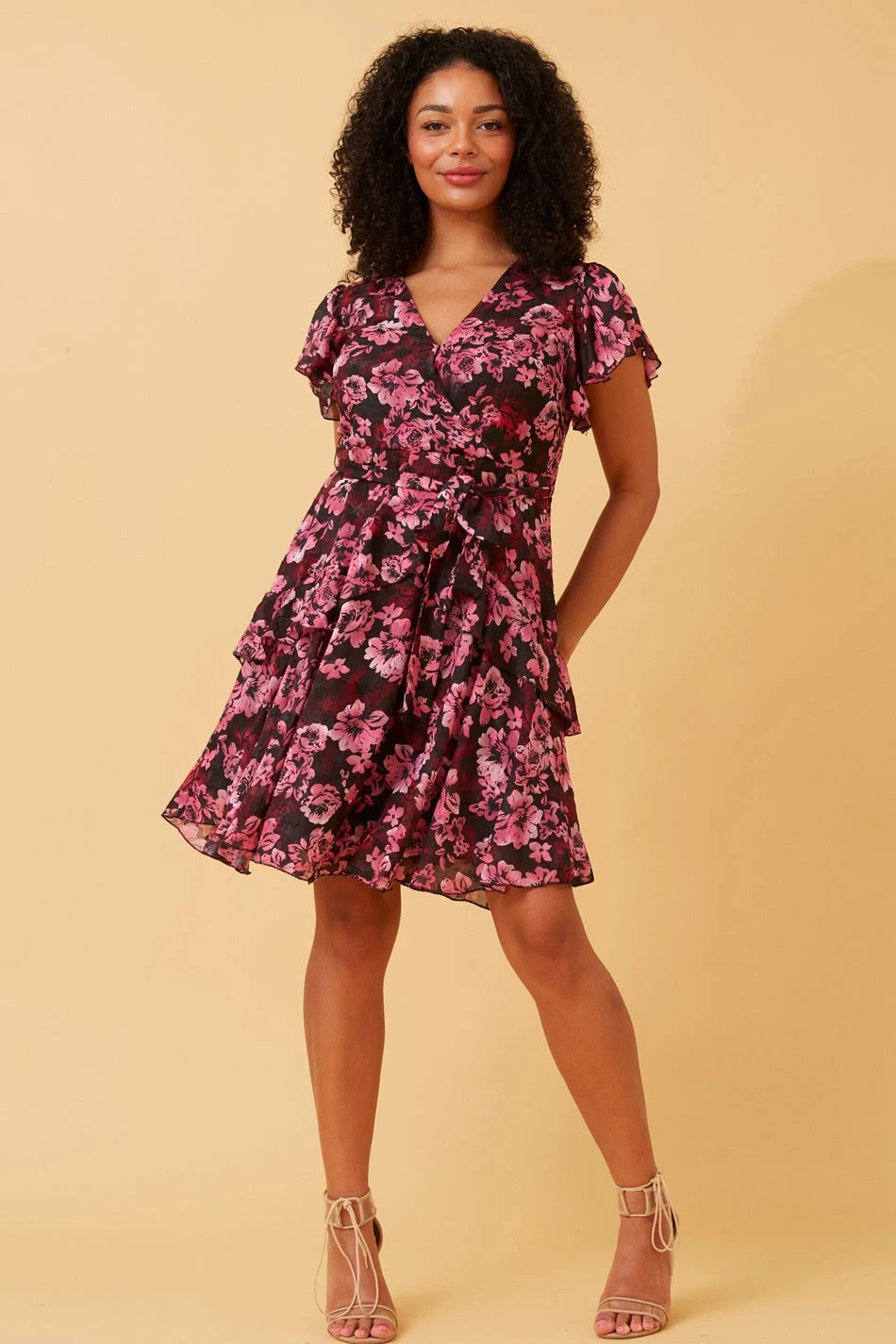 ALBA FLORAL SHORT DRESS - Image 4