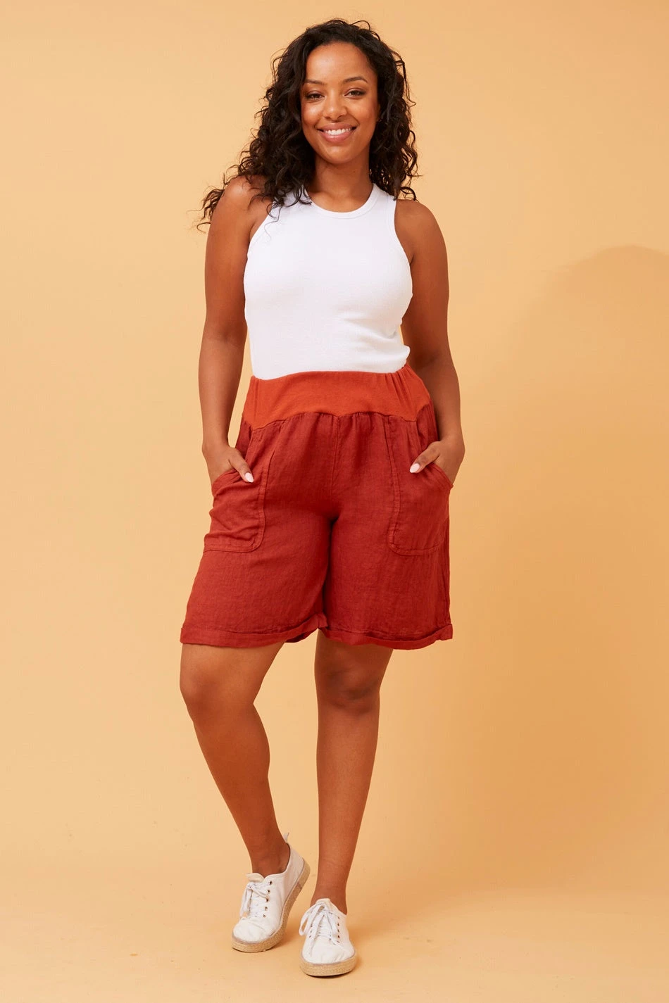 MARCHELLA LINEN SHORTS - Image 4