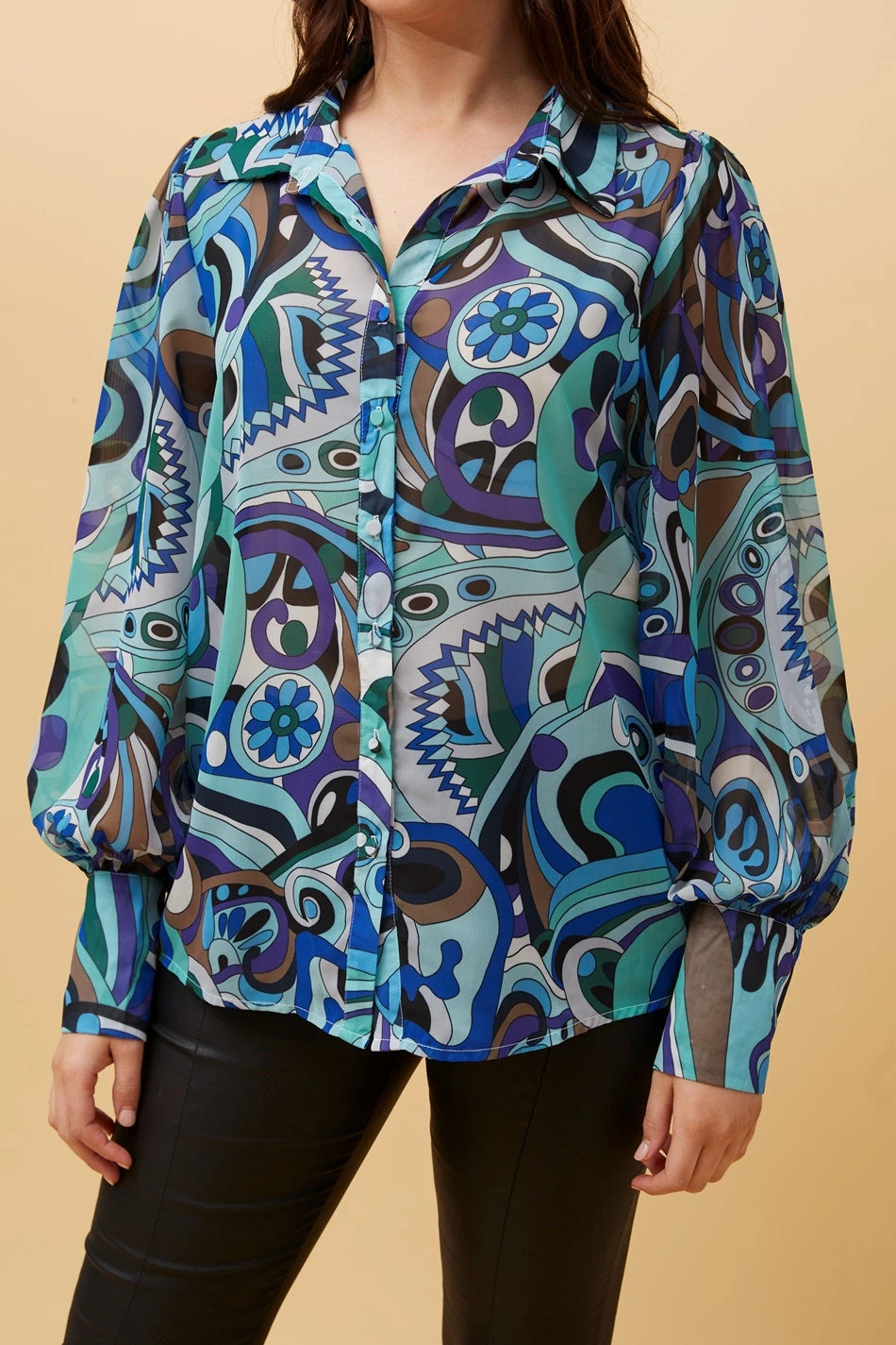 BELLE LONG BALLOON SLEEVE SHIRT - Image 5