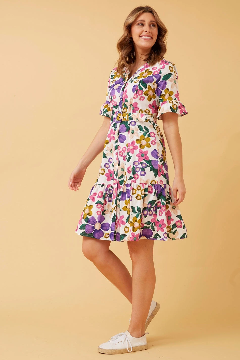 AVITA FLORAL BELTED DRESS - Image 6