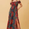 ROBIN ABSTRACT BOHO MAXI DRESS