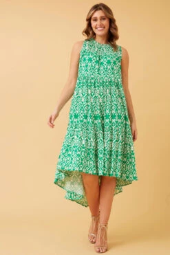 DREW TIERED TRAPEZE DRESS