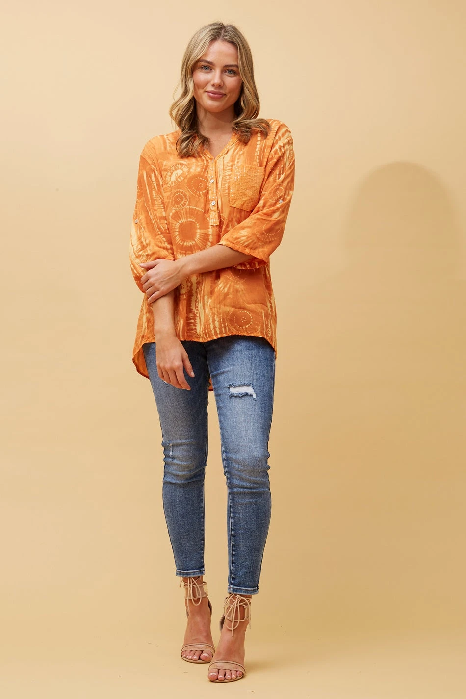 ROSETTA SEQUIN TIE DYE DETAIL TOP - Image 14