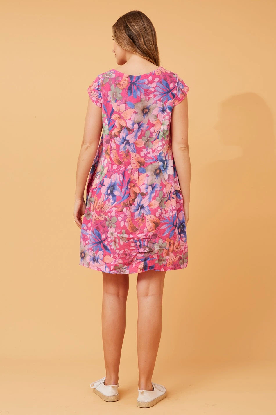 SISLEY FLORAL LINEN SHIFT DRESS - Image 12