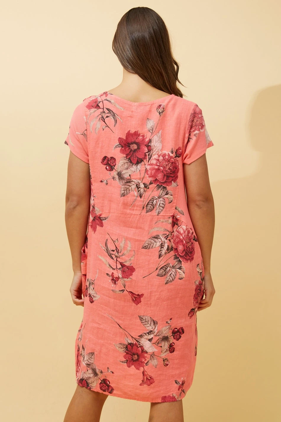 MESSINA FLORAL LINEN SHORT DRESS - Image 12