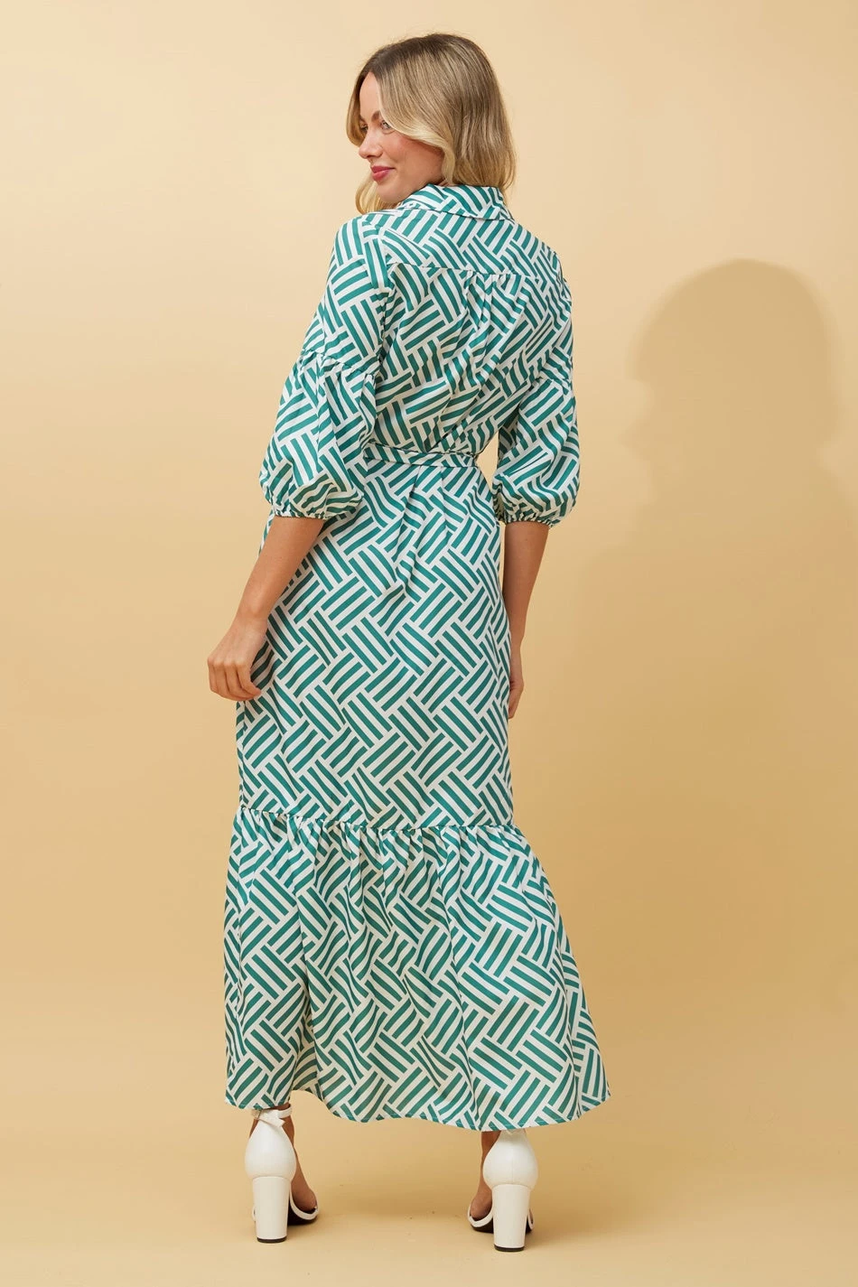 RAINA STRIPE SHIRT MAXI DRESS - Image 7
