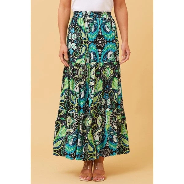 DORIAN FLORAL BOHO MAXI SKIRT - Image 9