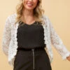 JUSTINE FLORAL SEQUIN LACE CARDIGAN