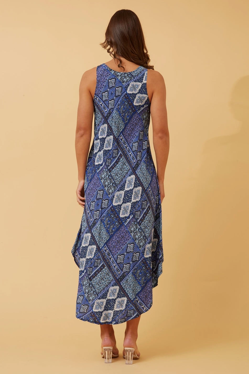 UMBRELLA PATCHWORK BOHO MIDI DRESS - Image 6
