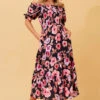 MAUDE FLORAL MIDI DRESS