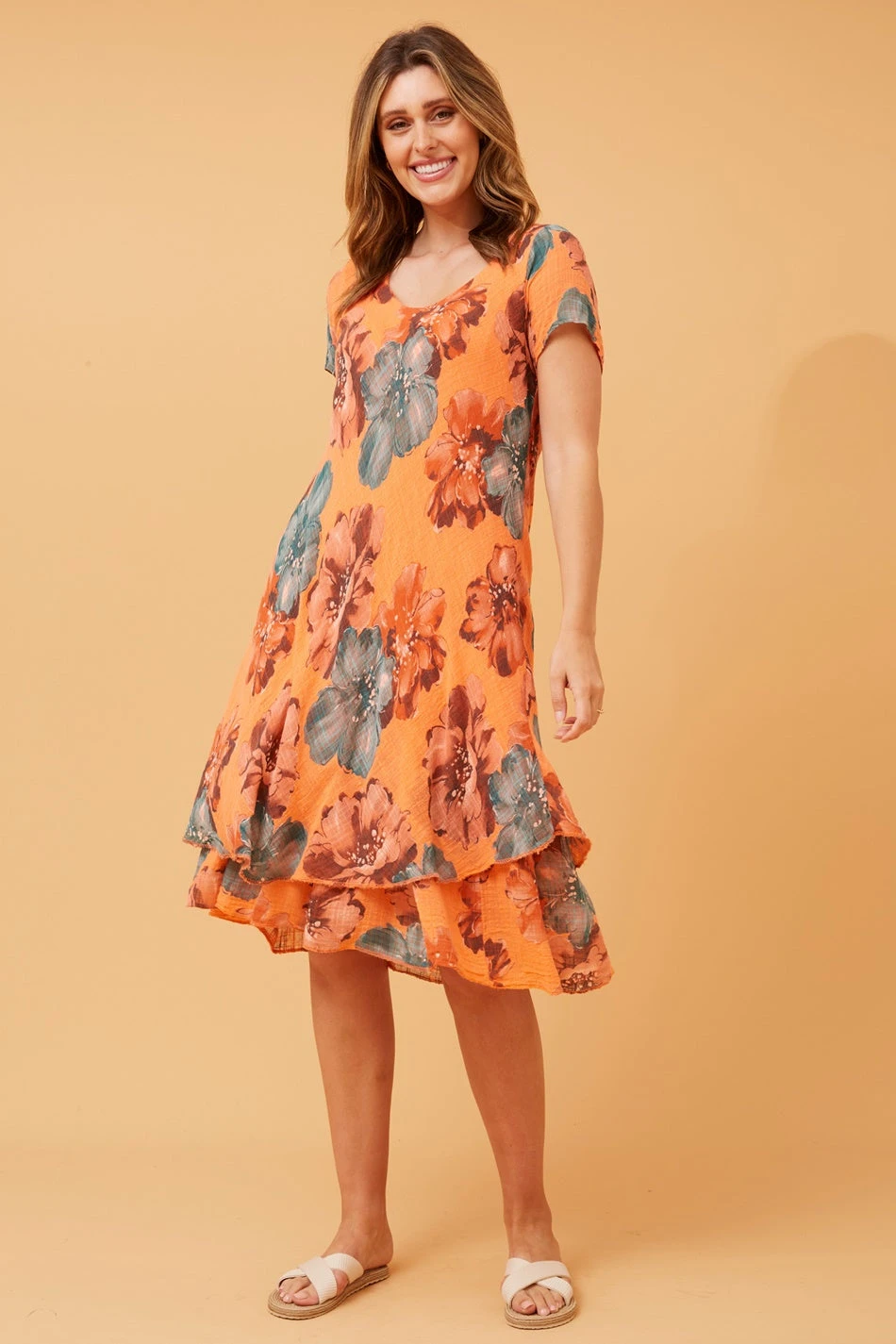 ELECTRA DOUBLE LAYER FLORAL DRESS - Image 9