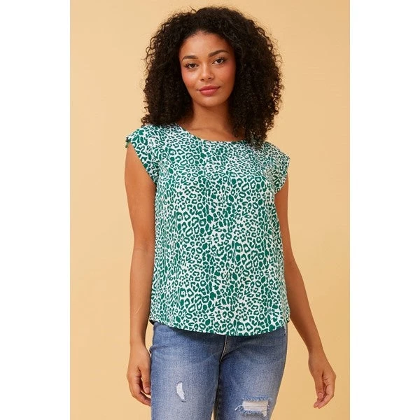 SHELLY ANIMAL PRINT TOP - Image 8