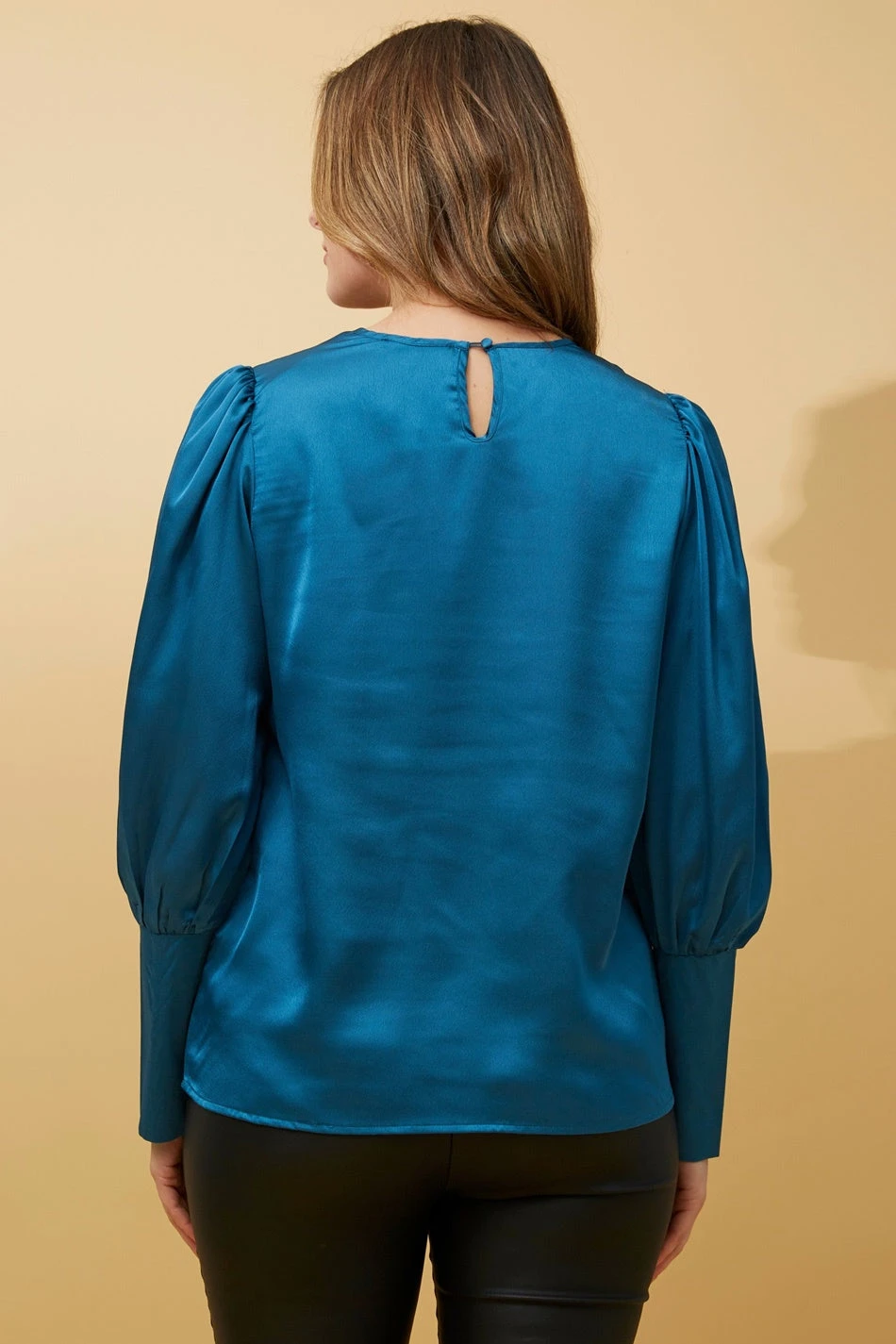 DOM BALLOON SLEEVE SATIN BLOUSE - Image 11