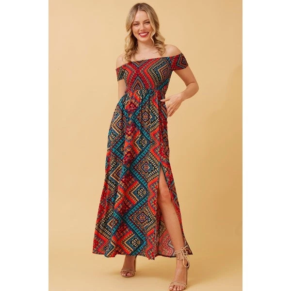 ROBIN ABSTRACT BOHO MAXI DRESS - Image 8