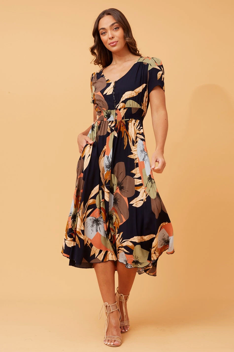 KEGAN FLORAL MIDI DRESS - Image 4