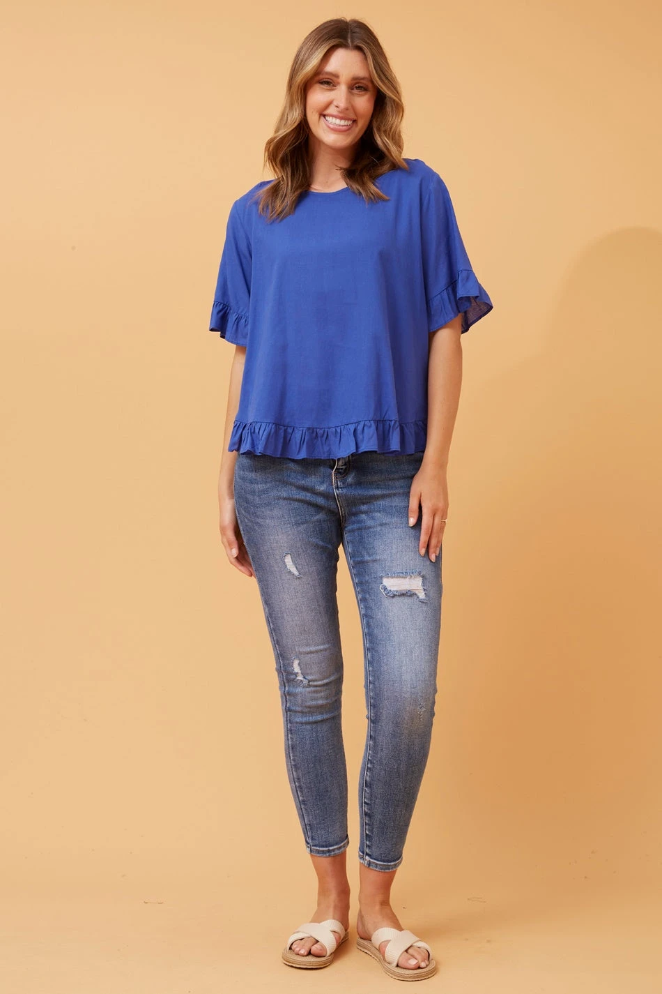 FRILA LINEN SMOCK TOP - Image 2