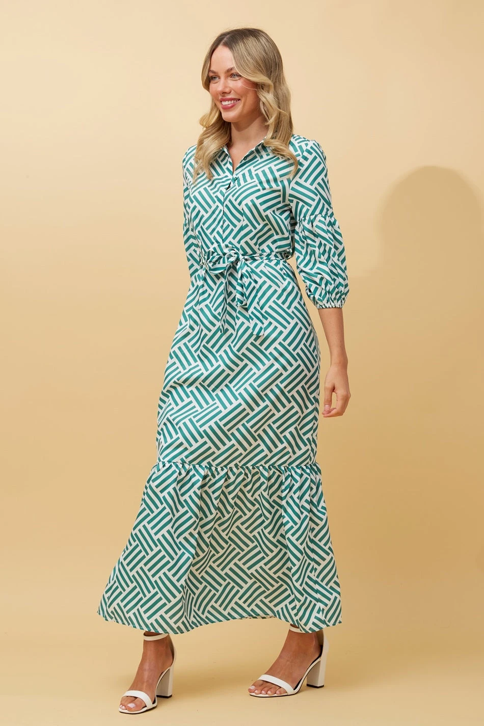 RAINA STRIPE SHIRT MAXI DRESS - Image 6