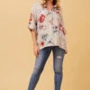 MATTEA FLORAL LINEN TOP