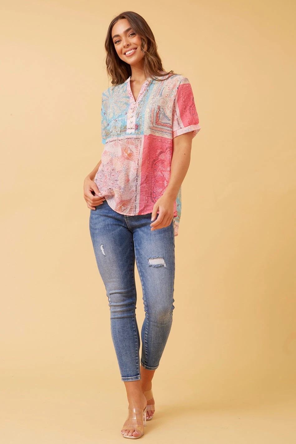 ARCHANA PATCHWORK BOHO TOP - Image 2