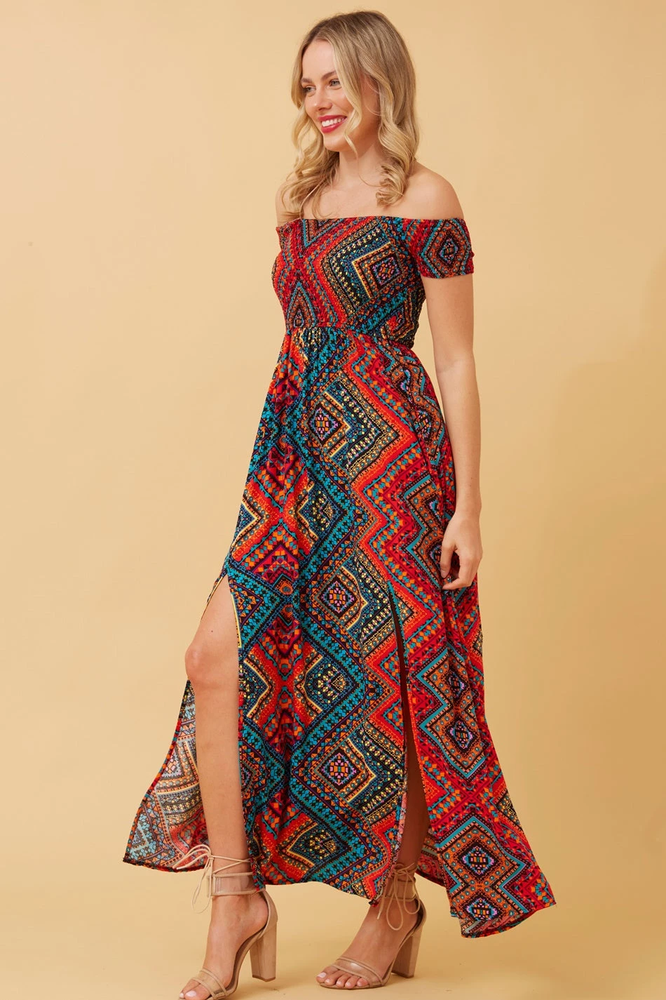 ROBIN ABSTRACT BOHO MAXI DRESS - Image 5
