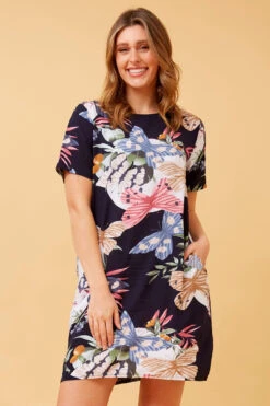 PIPPA BUTTERFLY PRINT DRESS