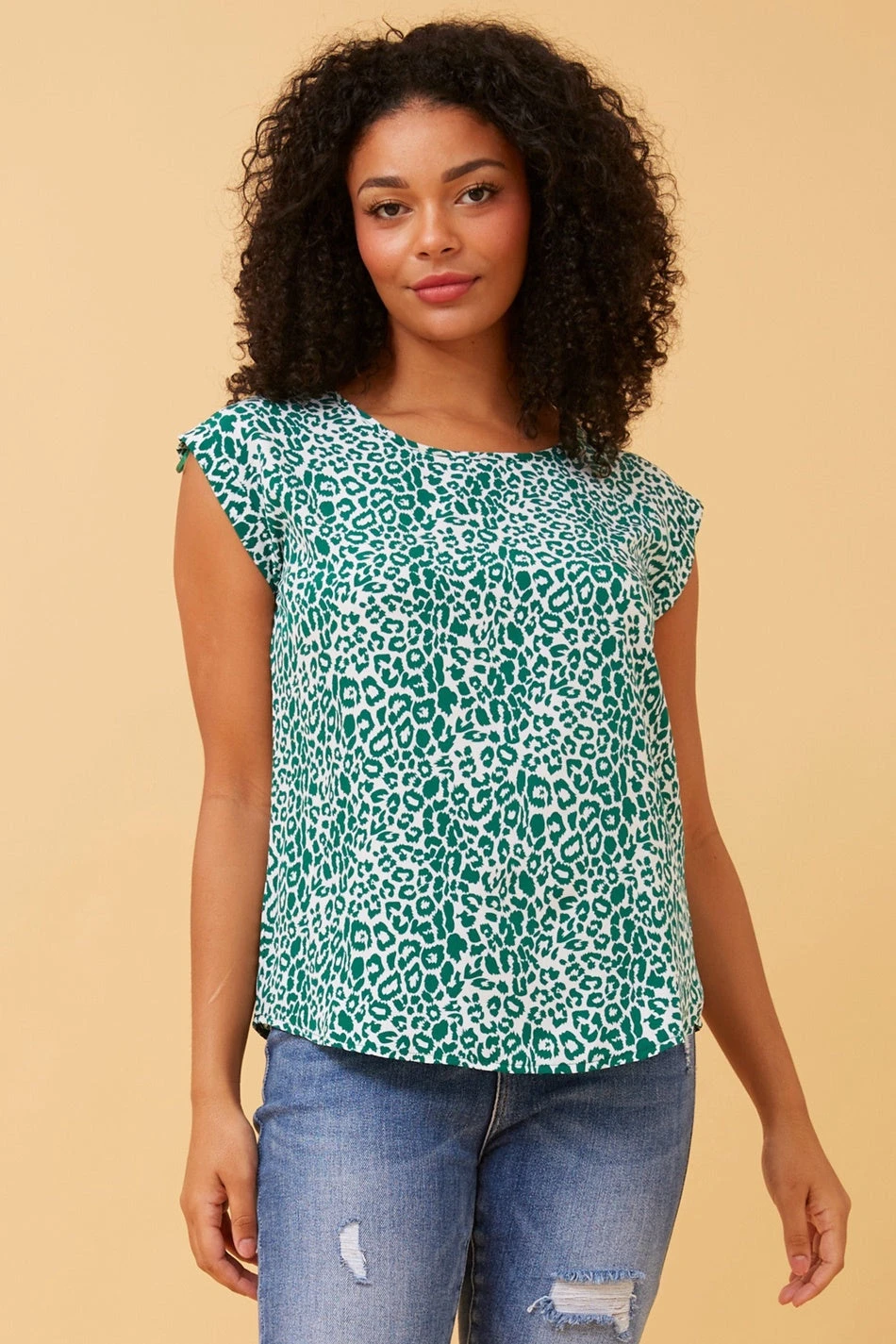 SHELLY ANIMAL PRINT TOP - Image 3