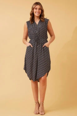 AMY ZIP FRONT BOHO DRESS