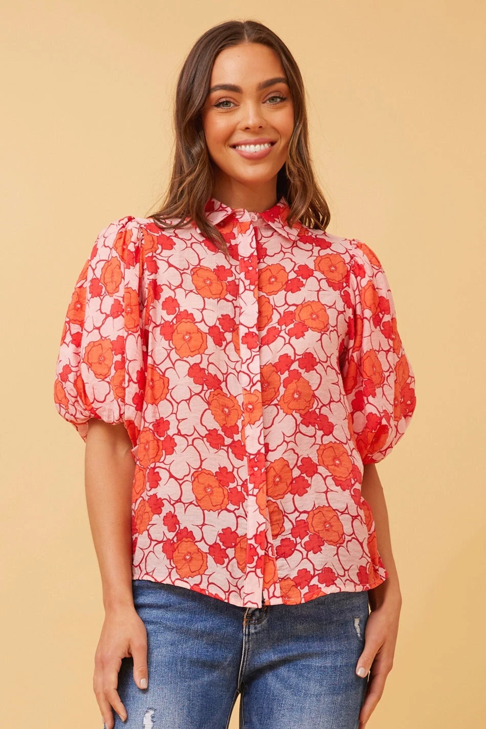 WILKIE PUFF SLEEVE FLORAL SHIRT - Image 8