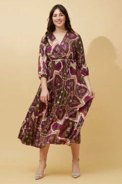 MARIETTA SATIN MIDI DRESS