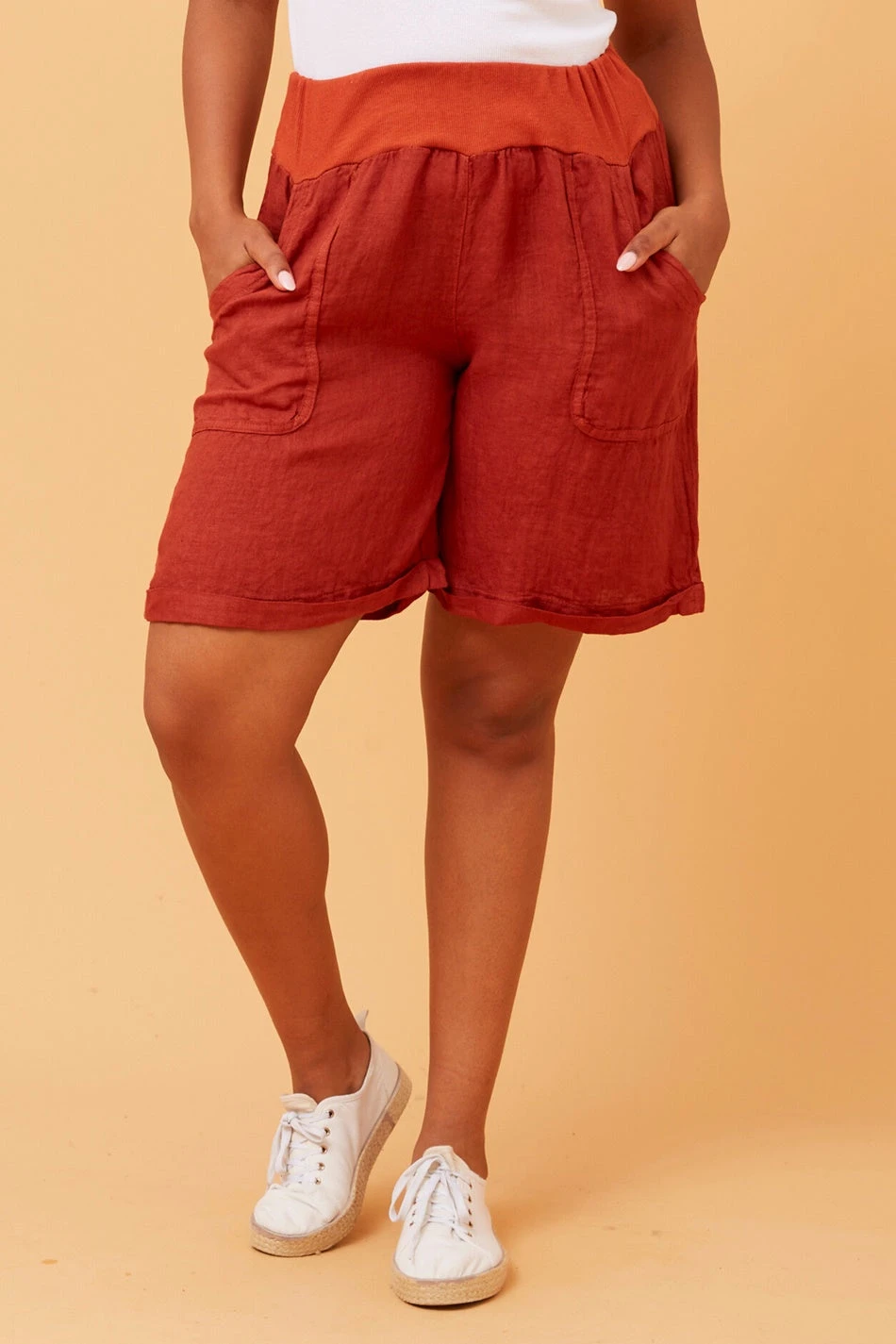MARCHELLA LINEN SHORTS - Image 3