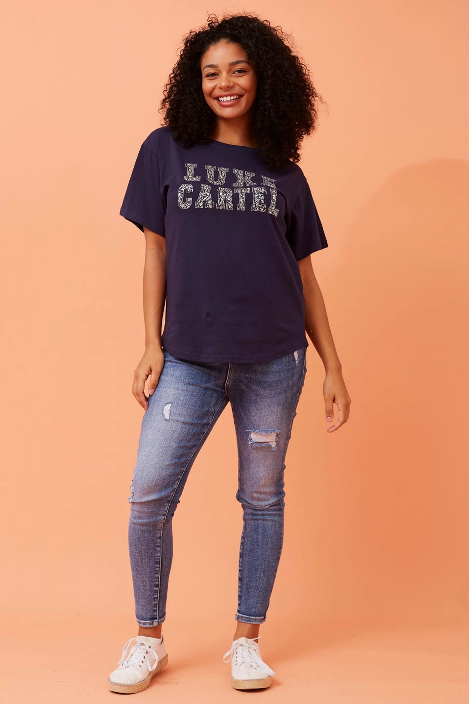 BINDI EMBELLISHED GRAPHIC PRINT TOP