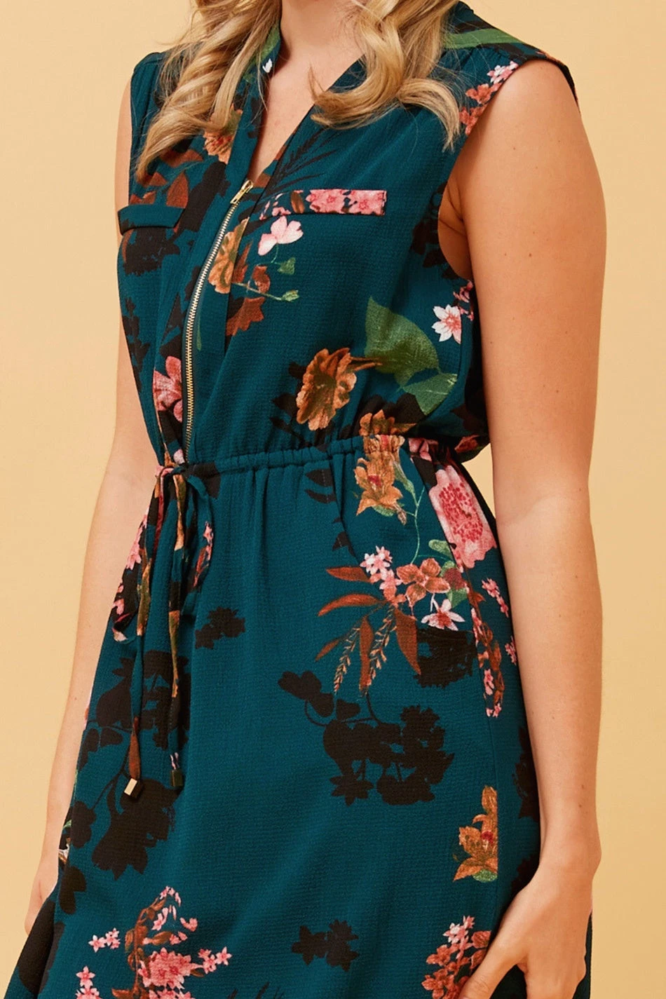 AMY FLORAL ZIP FRONT DRESS - Image 5