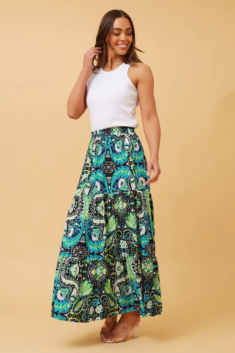 DORIAN FLORAL BOHO MAXI SKIRT - Image 6