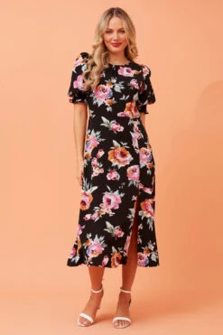 PEYTON FLORAL MIDI DRESS