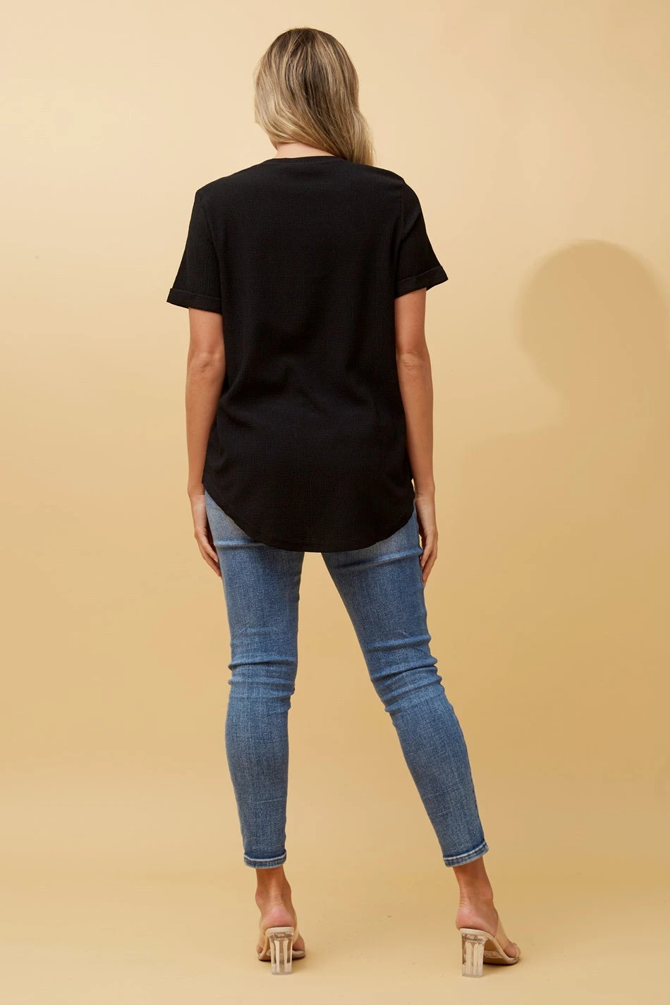 MISTY SHORT SLEEVE TEXTURED TOP - Image 12